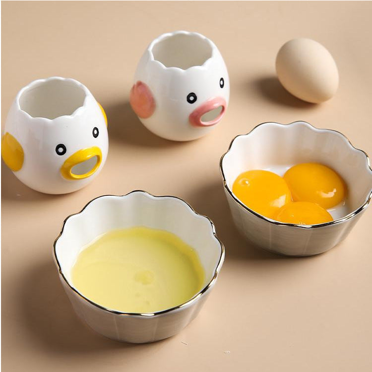 Ceramic egg separator