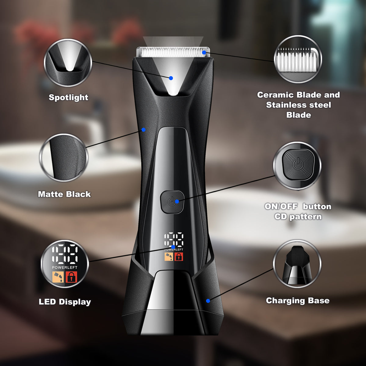 Men's Electric Body Groomer Shaver