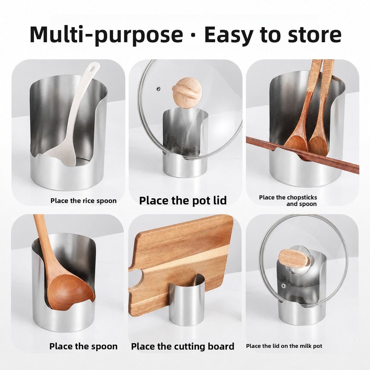 Stainless Steel Kitchen Utensil Storage Rack