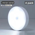 Charging magnetic-attachment circular human body-sensing lamp
