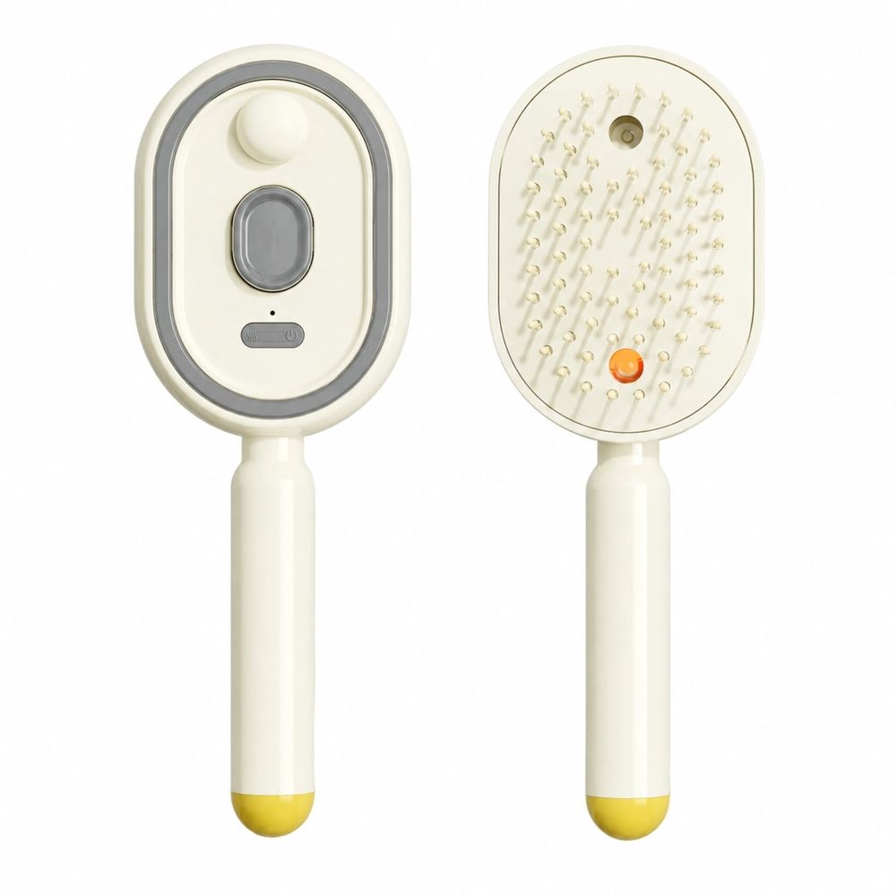 Electric Spray Air Cushion Massage Comb, Nano Mist Hydration & Scalp Massage, Rechargeable Detangling Hair Brush for Home and Travel