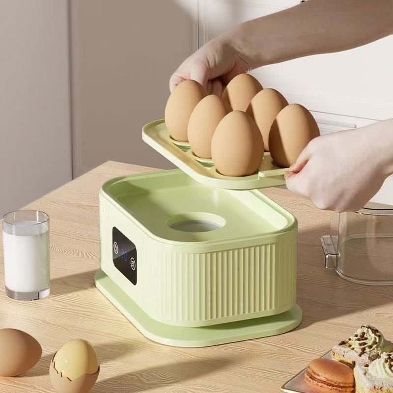 Automatic Egg Cooker Egg Boiler Egg Steamer Kitchen Appliance Timer Egg Cooker - Mint green - Size 01
