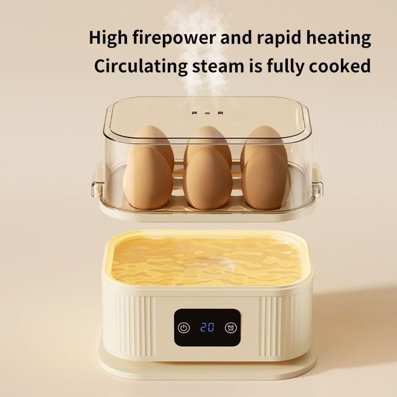 Automatic Egg Cooker Egg Boiler Egg Steamer Kitchen Appliance Timer Egg Cooker - Mint green - Size 01