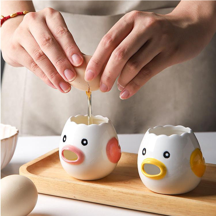 Ceramic egg separator