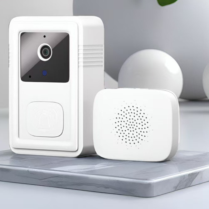 Electronic cat-eye remote visual intelligent doorbell