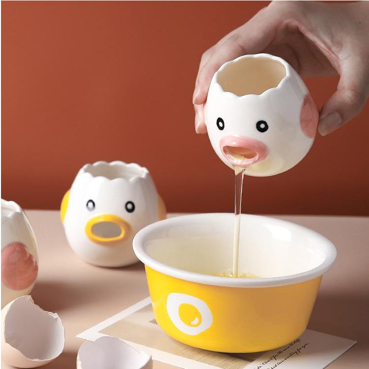 Ceramic egg separator
