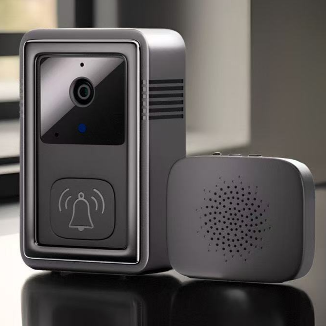 Electronic cat-eye remote visual intelligent doorbell