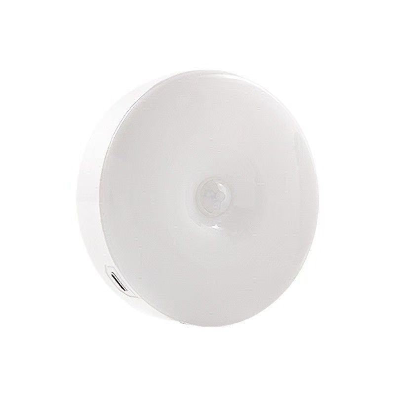 Charging magnetic-attachment circular human body-sensing lamp - Neednest