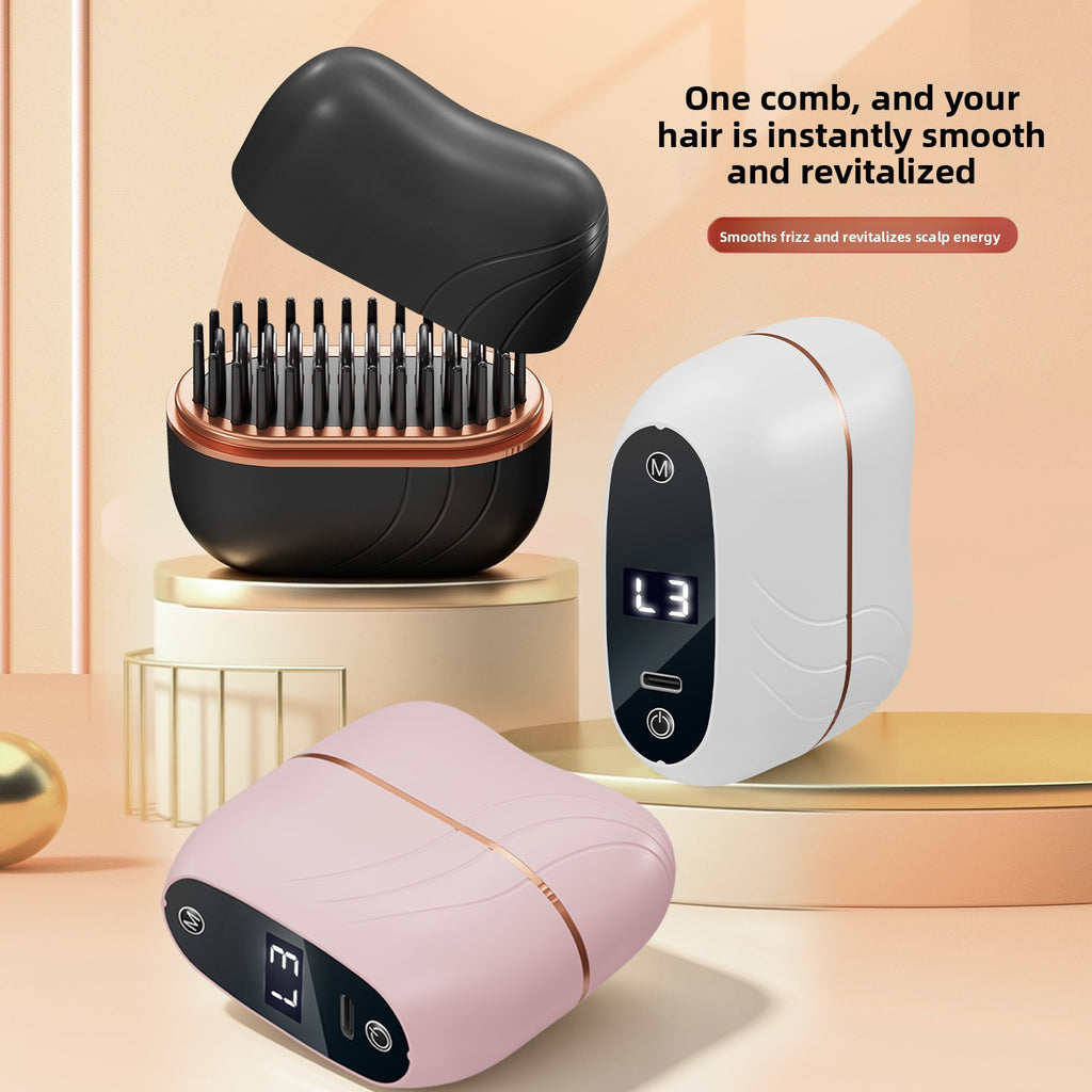 Wireless Hair Straightener and Curler Dual Styling Comb
