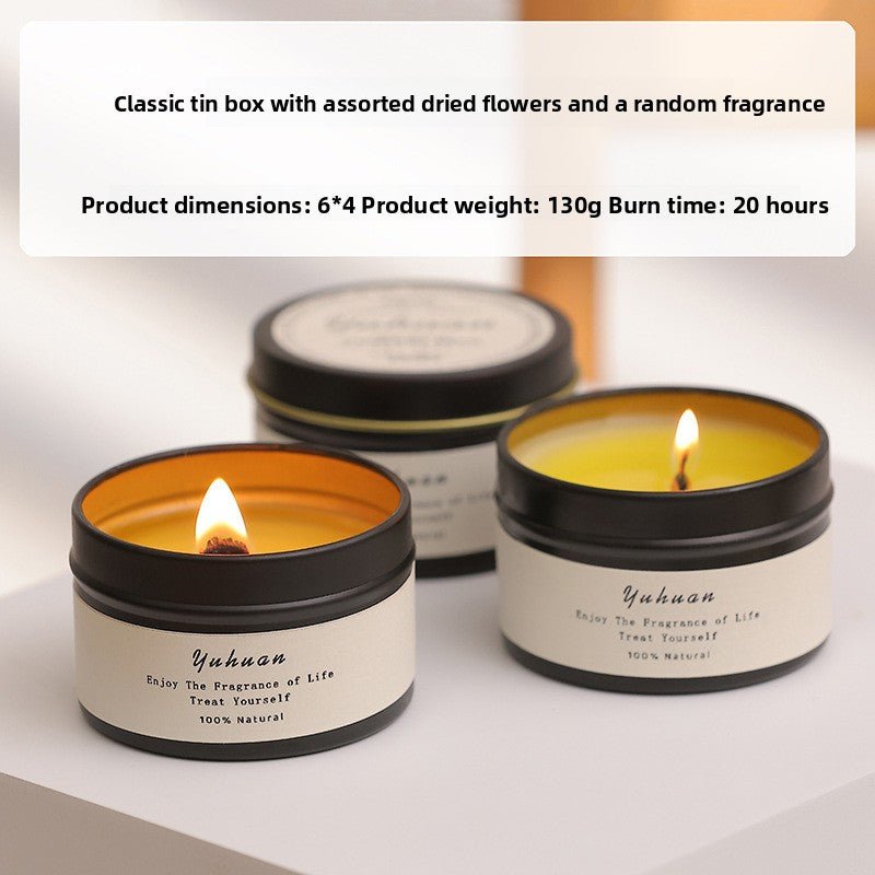 Dried flower crystal soy wax scented candle - Neednest