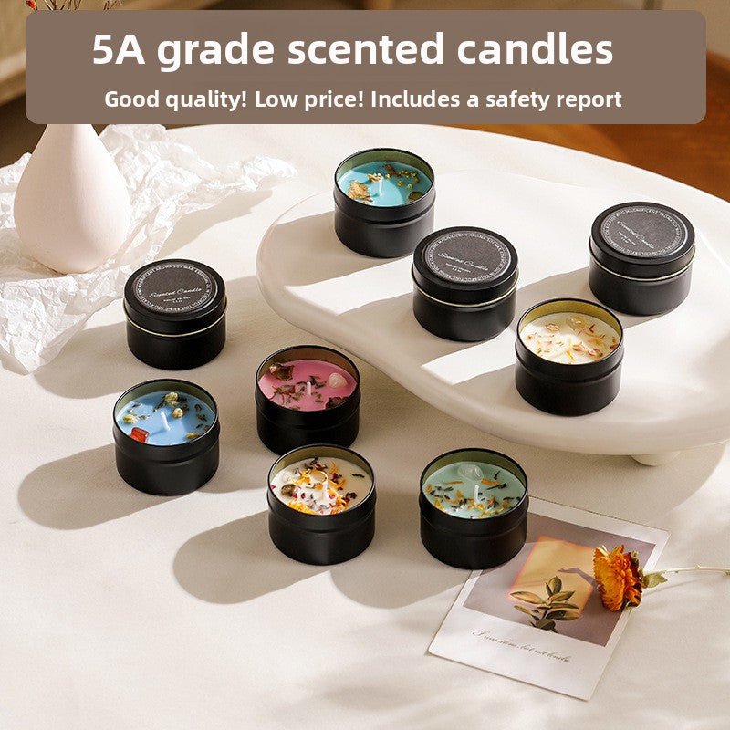 Dried flower crystal soy wax scented candle - Neednest