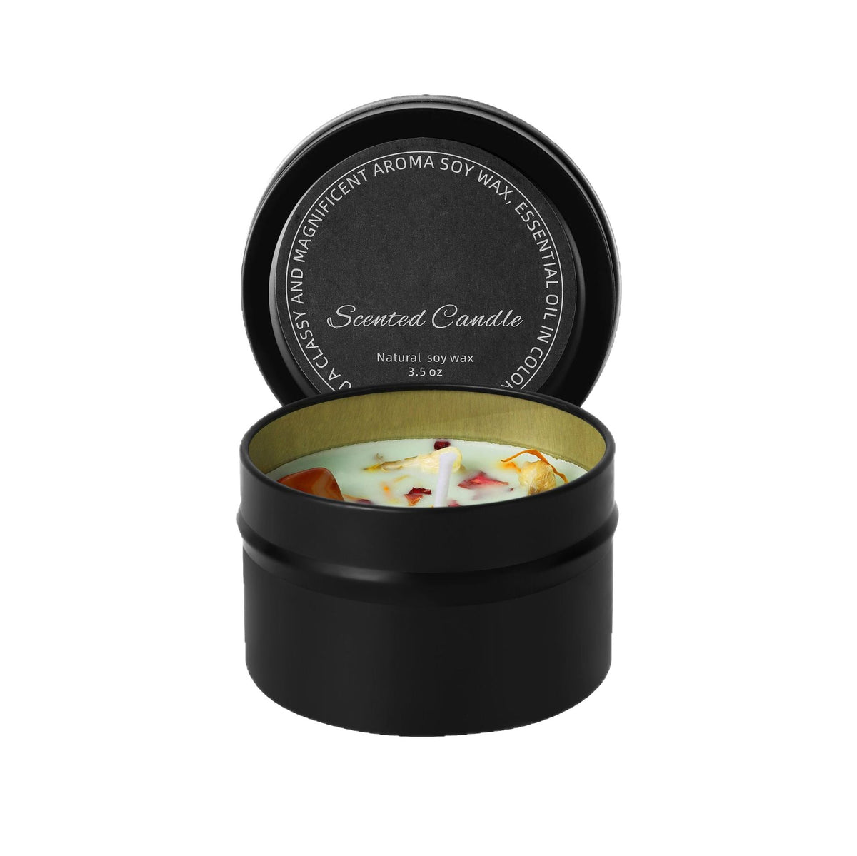 Dried flower crystal soy wax scented candle - Neednest