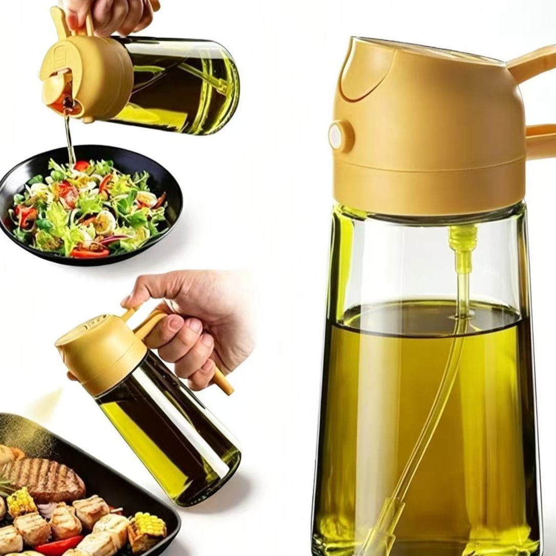 Glass Oil Spray Bottle with Dual Function - Neednest