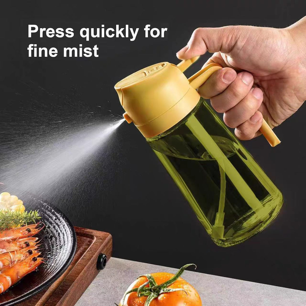 Glass Oil Spray Bottle with Dual Function - Neednest