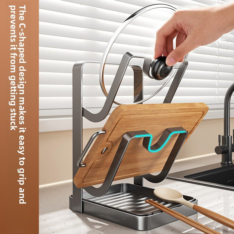 Multifunctional Kitchen Pot Lid Organizer Rack - Neednest