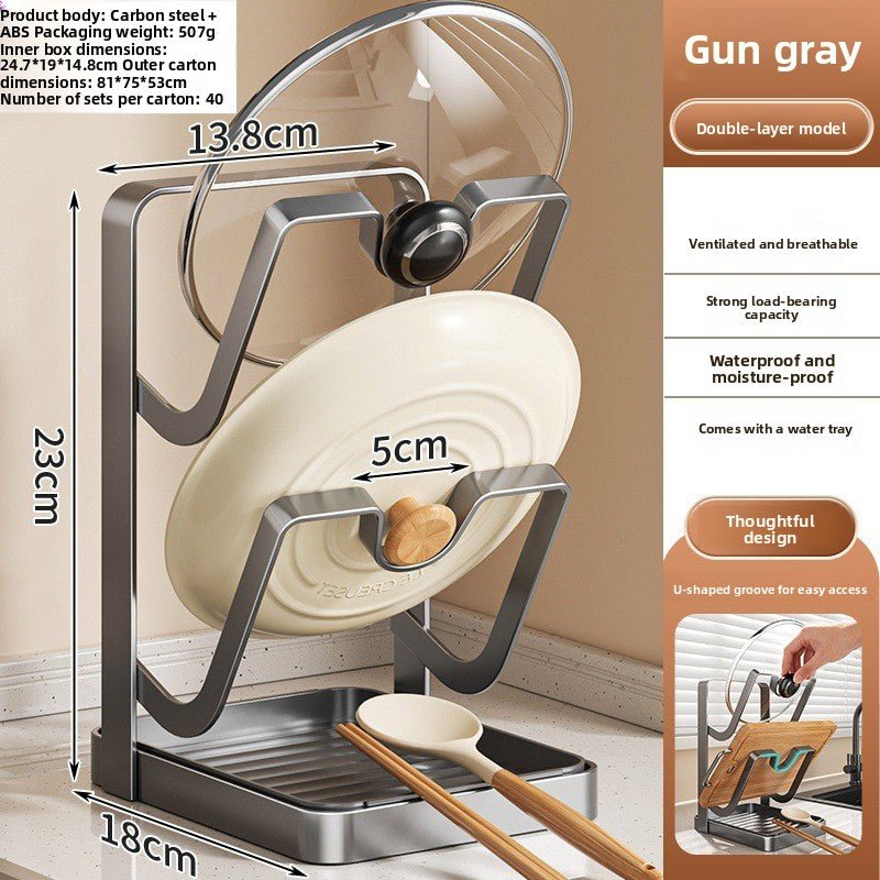Multifunctional Kitchen Pot Lid Organizer Rack - Neednest