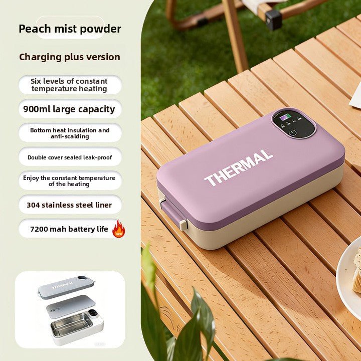 Water-Free Heating Lunch Box, USB Charging Portable Insulated Lunch Box - Neednest