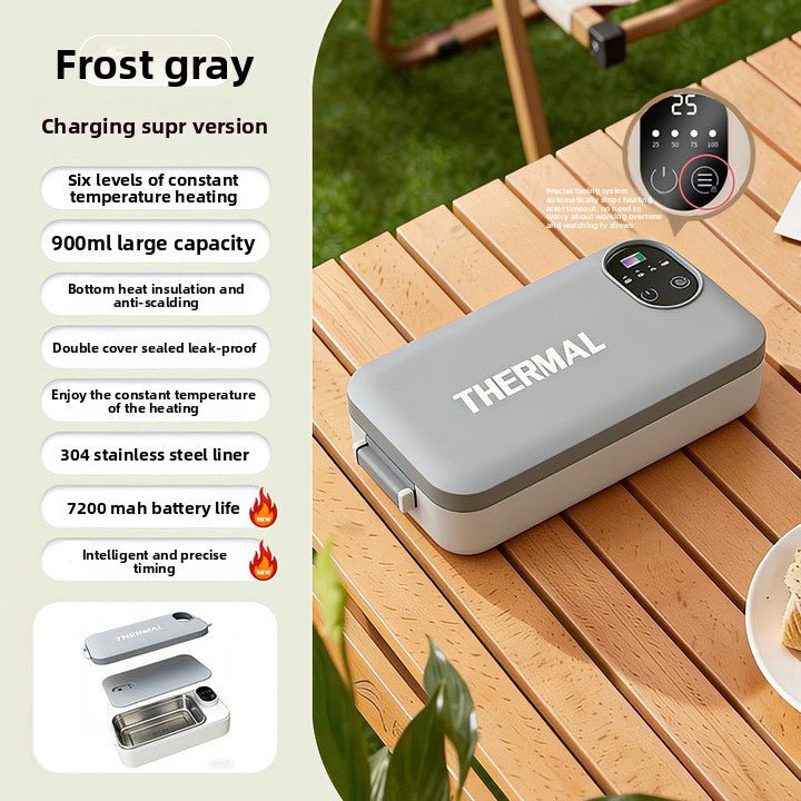 Water-Free Heating Lunch Box, USB Charging Portable Insulated Lunch Box - Neednest
