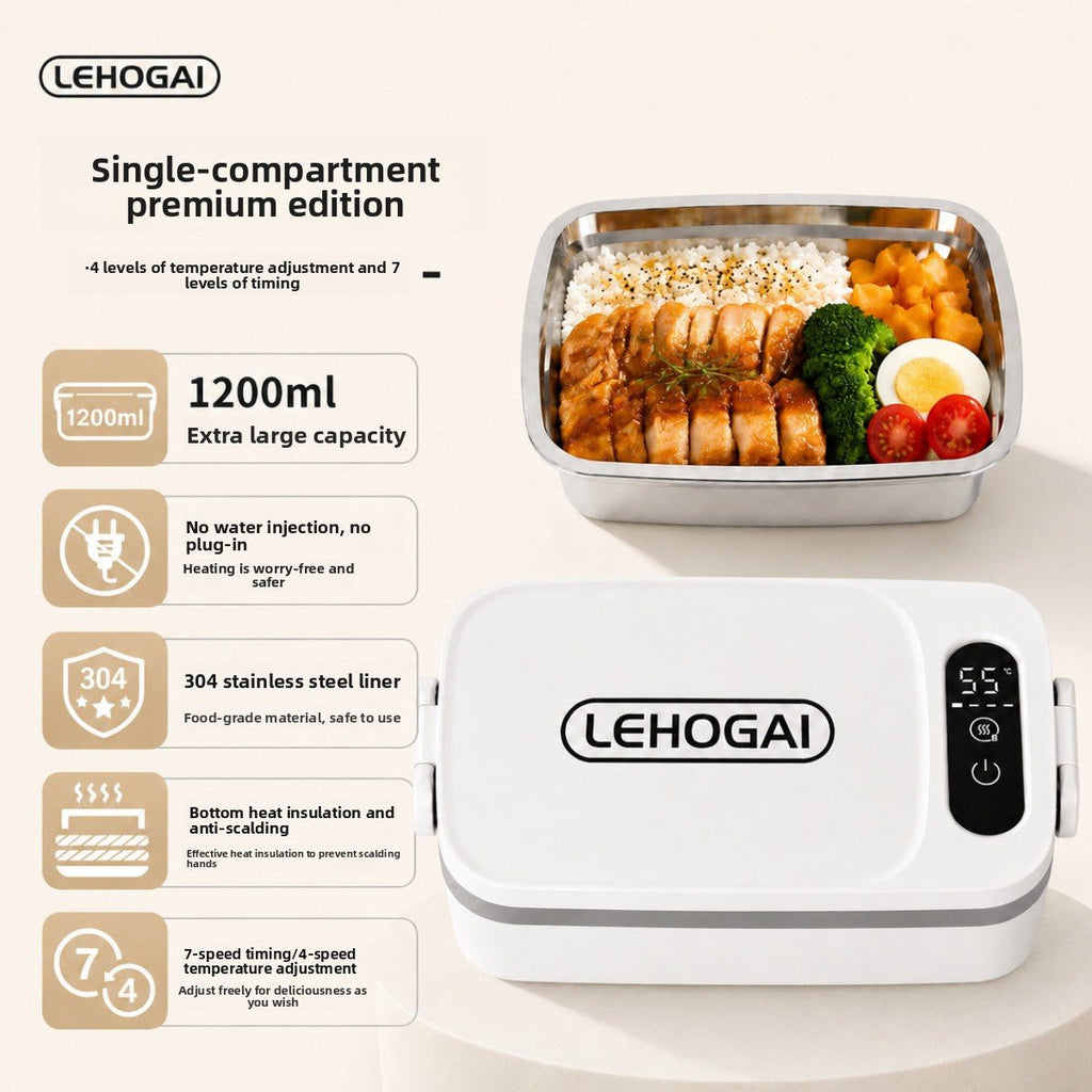 Water-Free Heating Lunch Box, USB Charging Portable Insulated Lunch Box - Neednest