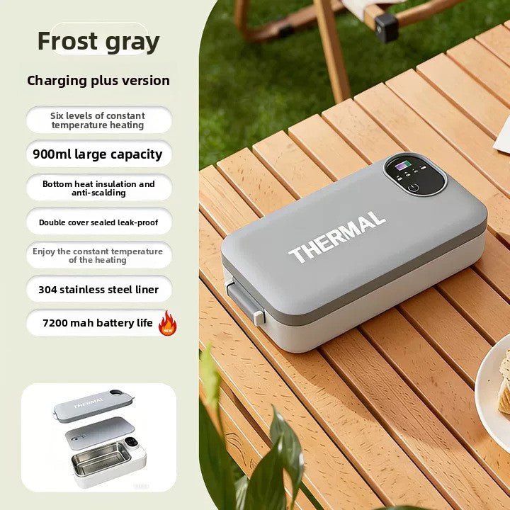 Water-Free Heating Lunch Box, USB Charging Portable Insulated Lunch Box - Neednest